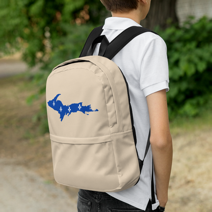 Michigan Upper Peninsula Standard Backpack (w/ UP Quebec Flag Outline) | Canvas Color