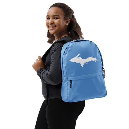 Michigan Upper Peninsula Standard Backpack (w/ UP Outline) | Lake Blue