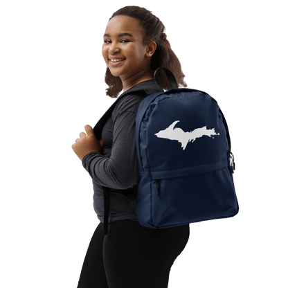 Michigan Upper Peninsula Standard Backpack (w/ UP Outline) | Navy