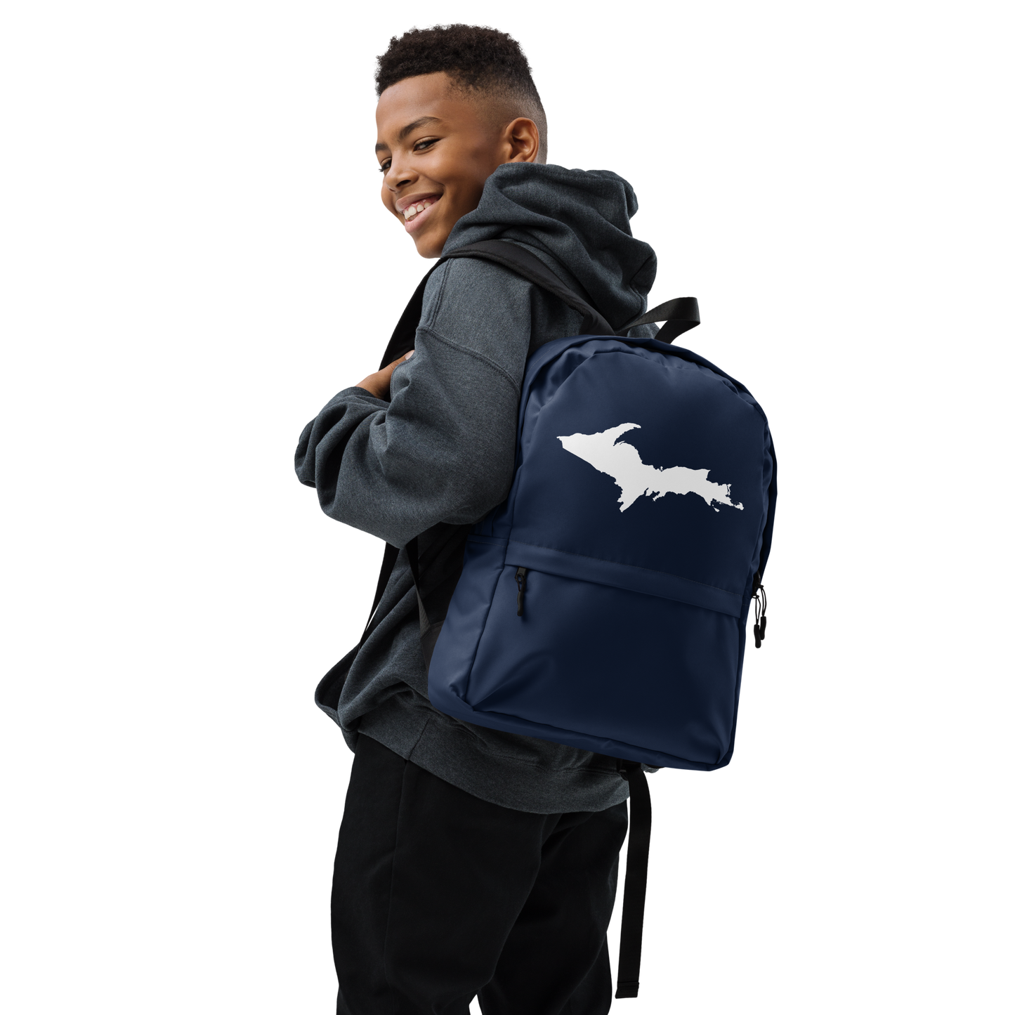 Michigan Upper Peninsula Standard Backpack (w/ UP Outline) | Navy