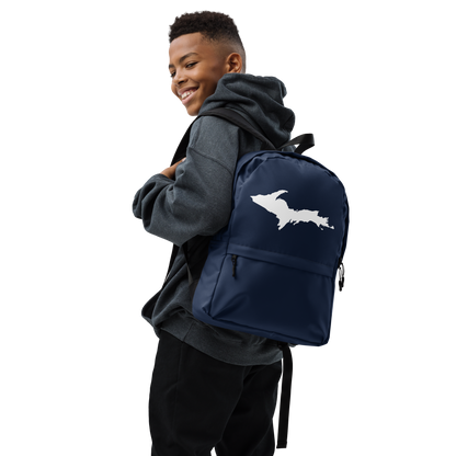 Michigan Upper Peninsula Standard Backpack (w/ UP Outline) | Navy