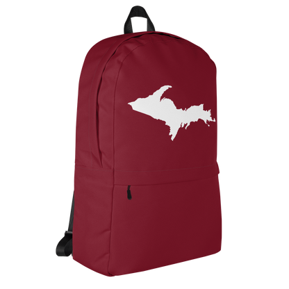 Michigan Upper Peninsula Standard Backpack (w/ UP Outline) | Burgundy