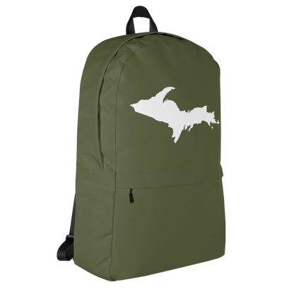 Michigan Upper Peninsula Standard Backpack (w/ UP Outline) | Army Green