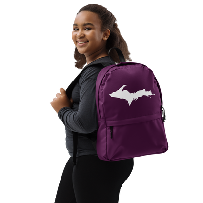 Michigan Upper Peninsula Standard Backpack (w/ UP Outline) | Plum