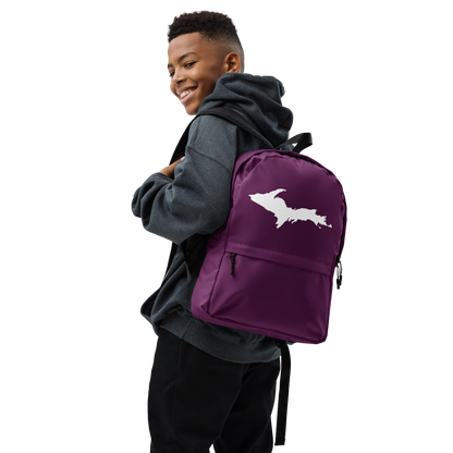 Michigan Upper Peninsula Standard Backpack (w/ UP Outline) | Plum