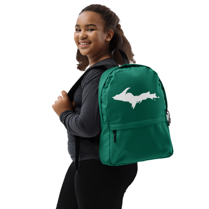 Michigan Upper Peninsula Standard Backpack (w/ UP Outline) | Emerald