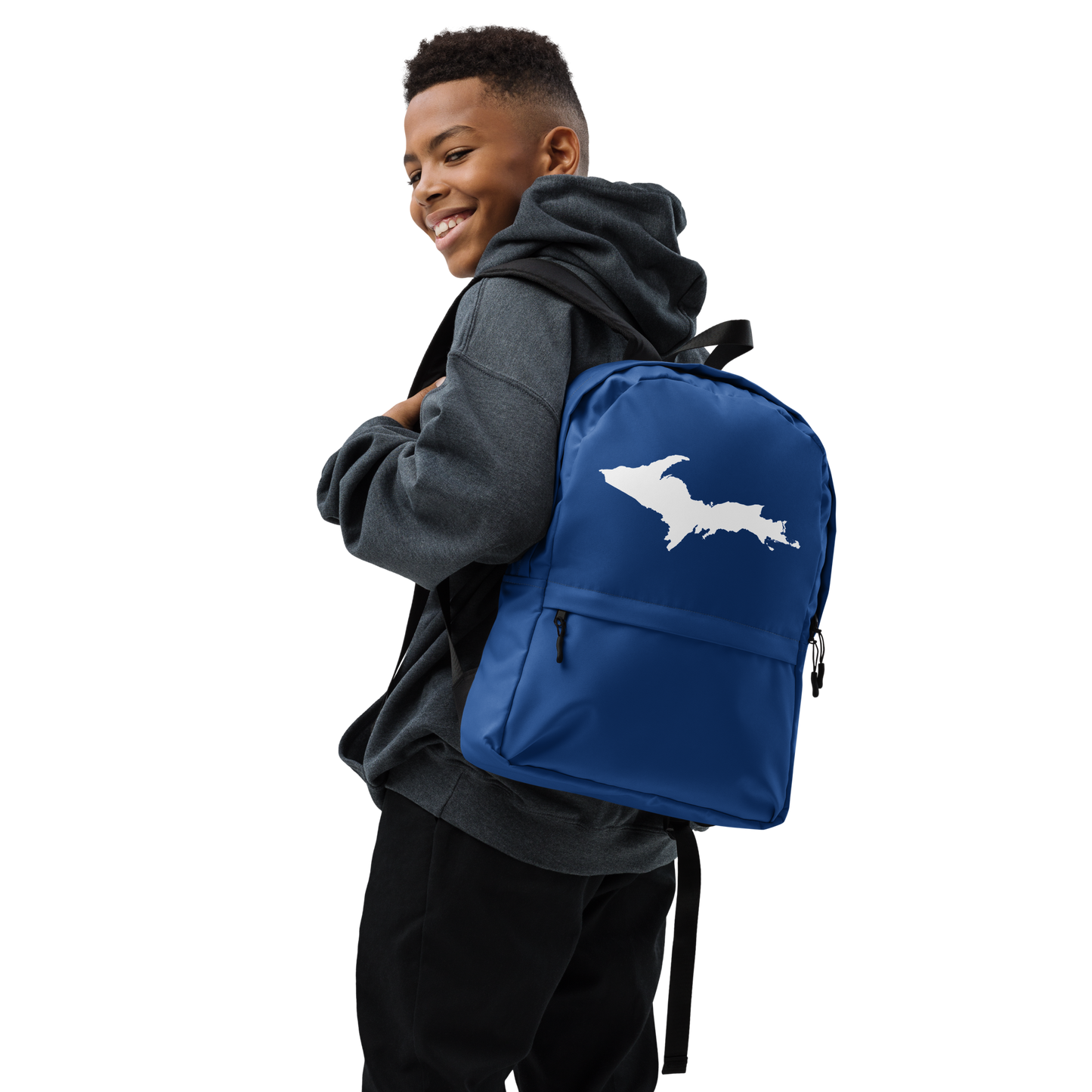 Michigan Upper Peninsula Standard Backpack (w/ UP Outline) | Blue