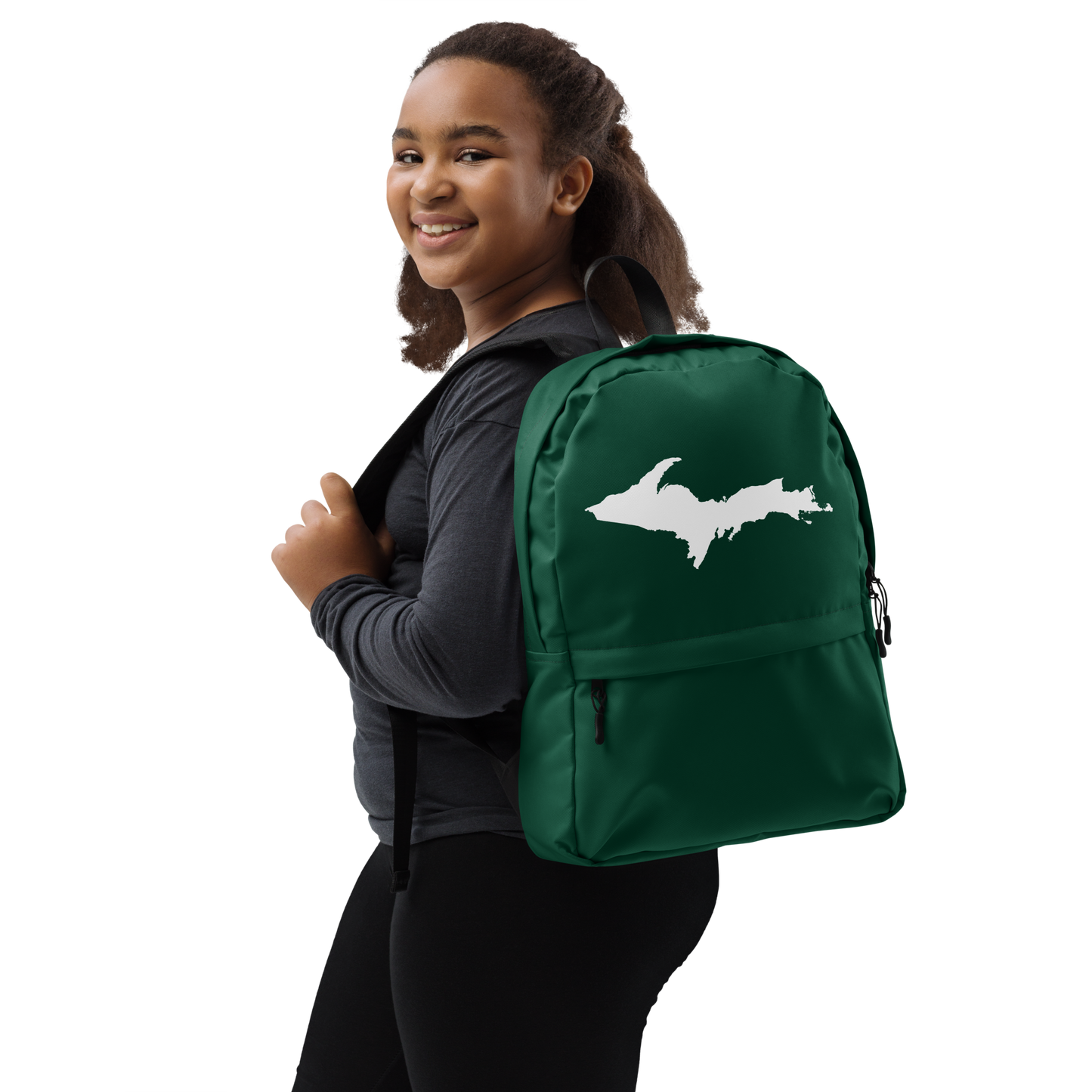 Michigan Upper Peninsula Standard Backpack (w/ UP Outline) | Green