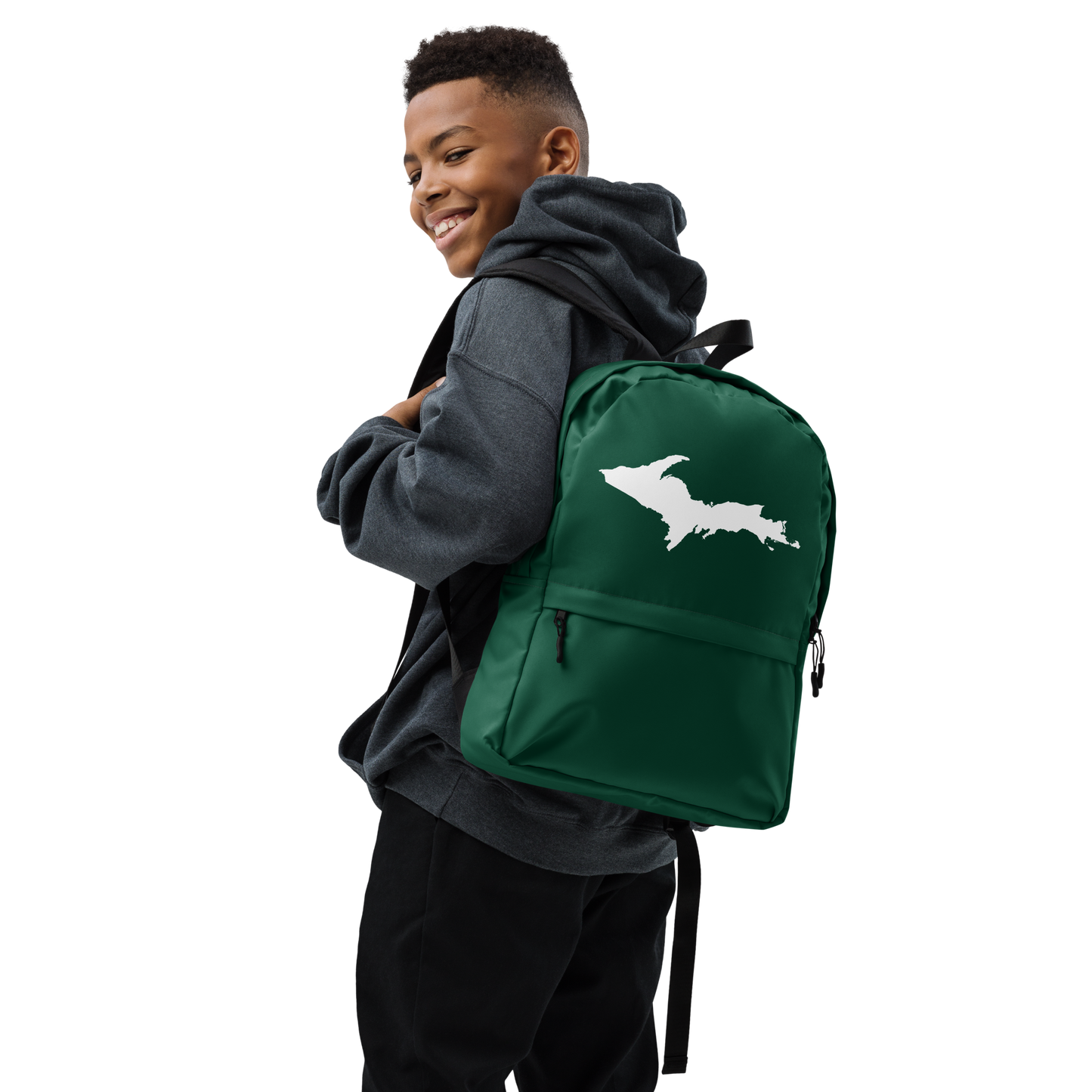 Michigan Upper Peninsula Standard Backpack (w/ UP Outline) | Green