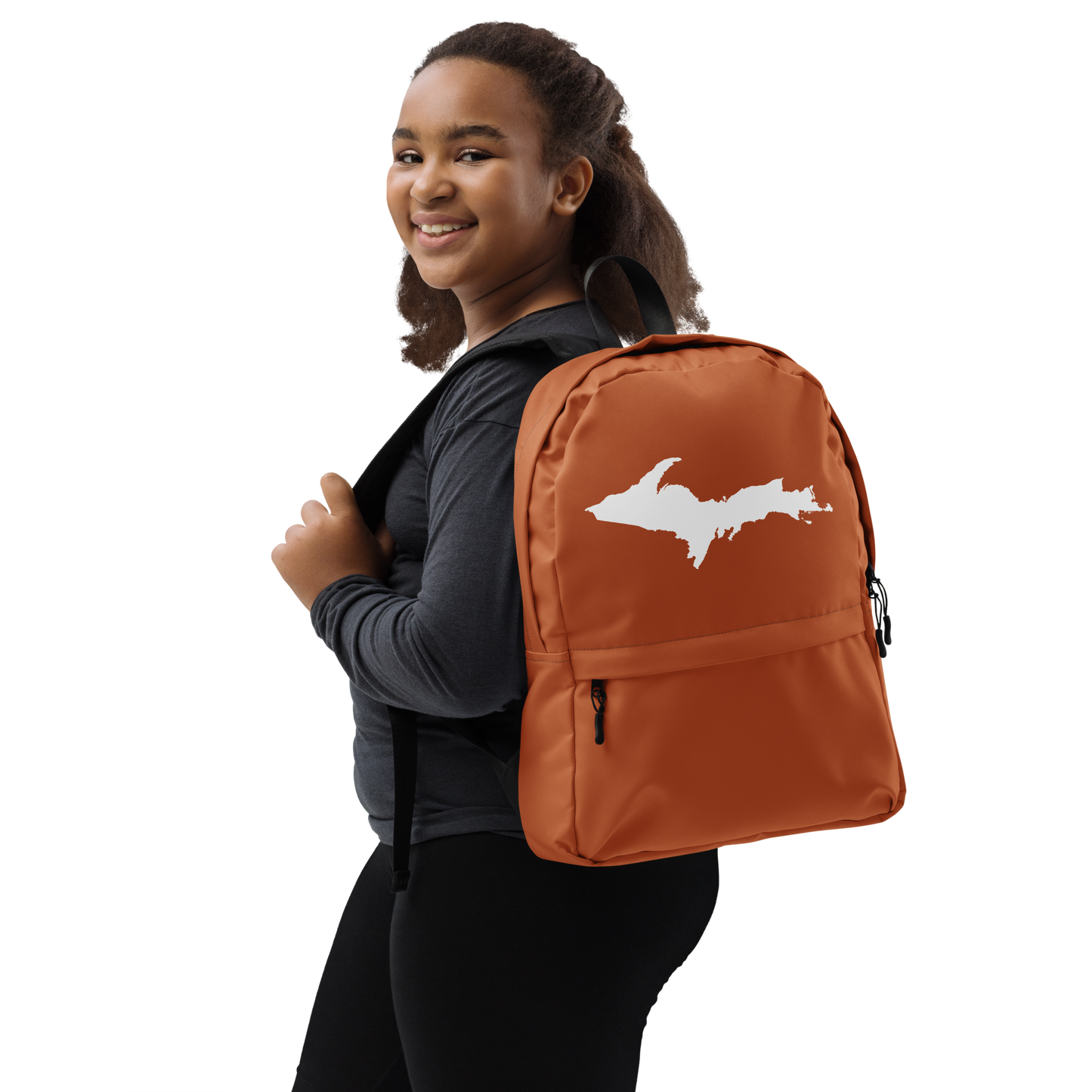 Michigan Upper Peninsula Standard Backpack (w/ UP Outline) | Burnt Orange