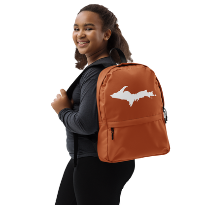 Michigan Upper Peninsula Standard Backpack (w/ UP Outline) | Burnt Orange