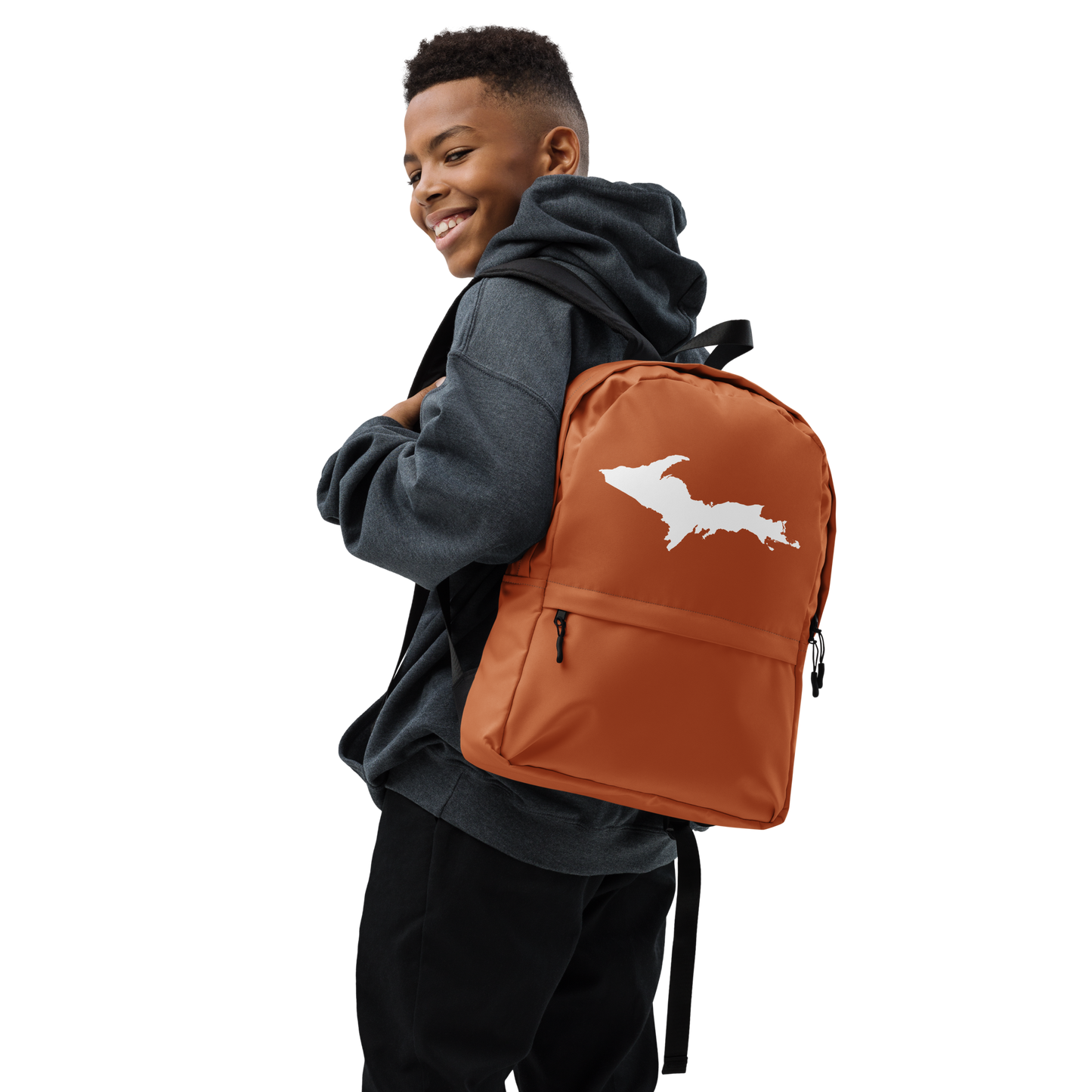 Michigan Upper Peninsula Standard Backpack (w/ UP Outline) | Burnt Orange