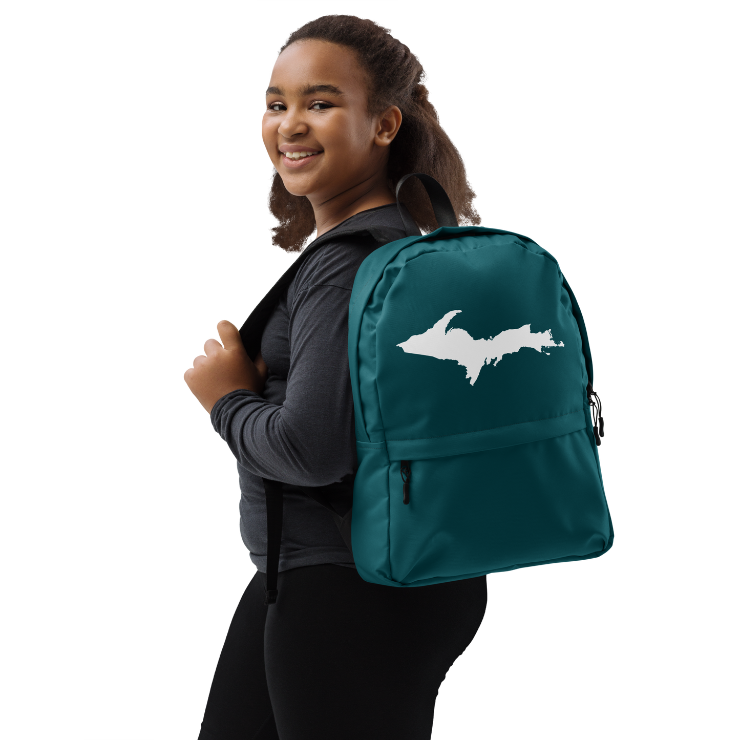 Michigan Upper Peninsula Standard Backpack (w/ UP Outline) | Teal