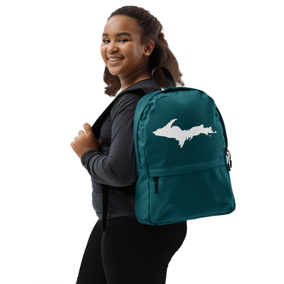 Michigan Upper Peninsula Standard Backpack (w/ UP Outline) | Teal