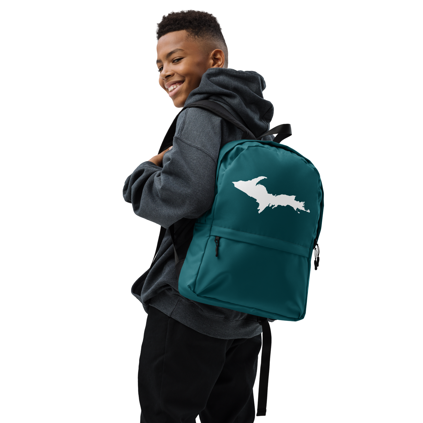 Michigan Upper Peninsula Standard Backpack (w/ UP Outline) | Teal