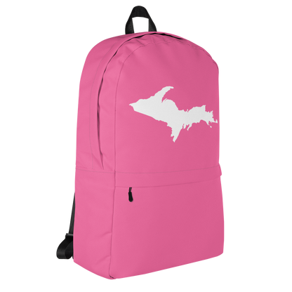 Michigan Upper Peninsula Standard Backpack (w/ UP Outline) | Hot Pink