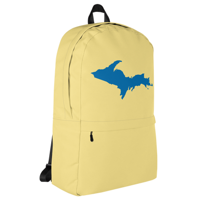 Michigan Upper Peninsula Standard Backpack (w/ Azure UP Outline) | Cherry Yellow