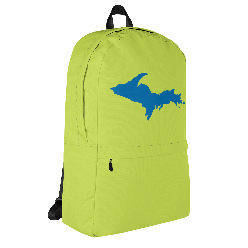 Michigan Upper Peninsula Standard Backpack (w/ Azure UP Outline) | Gooseberry Green