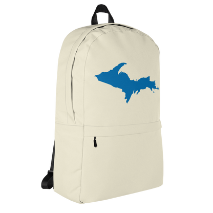 Michigan Upper Peninsula Standard Backpack (w/ Azure UP Outline) | Ivory