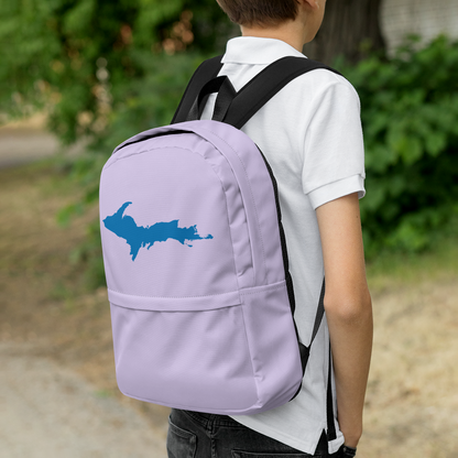 Michigan Upper Peninsula Standard Backpack (w/ Azure UP Outline) | Lavender