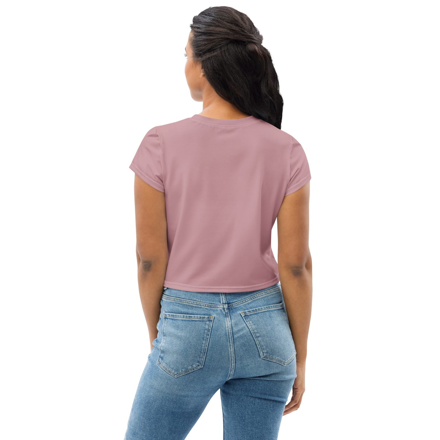 Michigan Upper Peninsula Crop Top (Ruby Outline) | Sporty - Cherry Blossom Pink