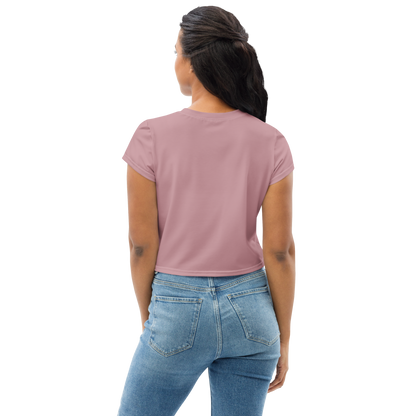 Michigan Upper Peninsula Crop Top (Ruby Outline) | Sporty - Cherry Blossom Pink