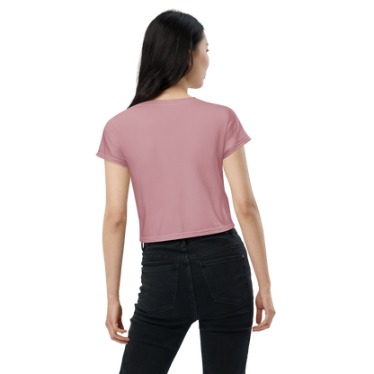 Michigan Upper Peninsula Crop Top (Ruby Outline) | Sporty - Cherry Blossom Pink