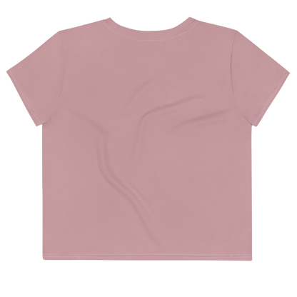 Michigan Upper Peninsula Crop Top (Ruby Outline) | Sporty - Cherry Blossom Pink