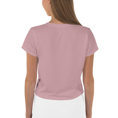 Michigan Upper Peninsula Crop Top (w/ UP Outline) | Sporty - Cherry Blossom Pink