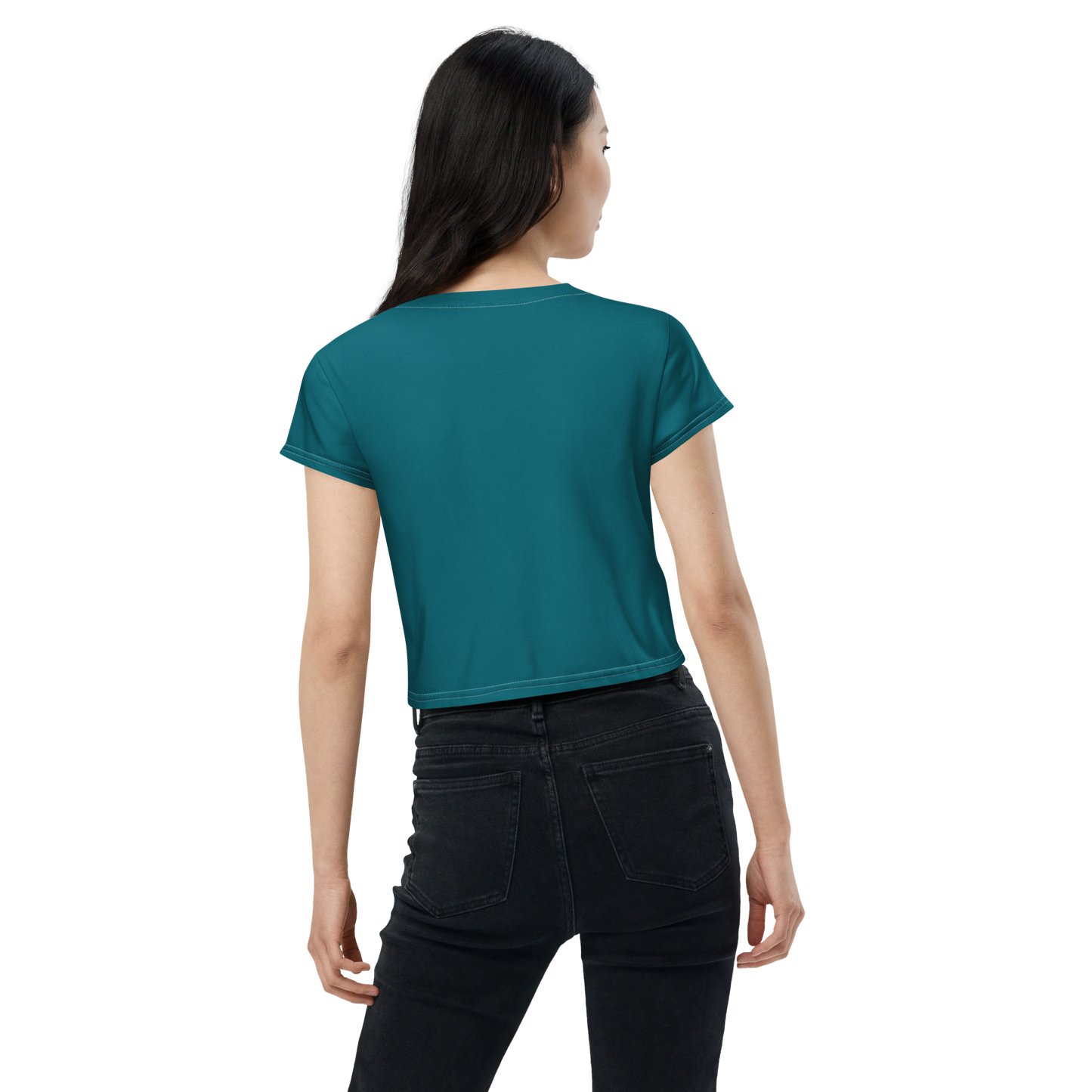 Michigan Upper Peninsula Crop Top (w/ UP Outline) | Sporty - Auburn Hills Teal