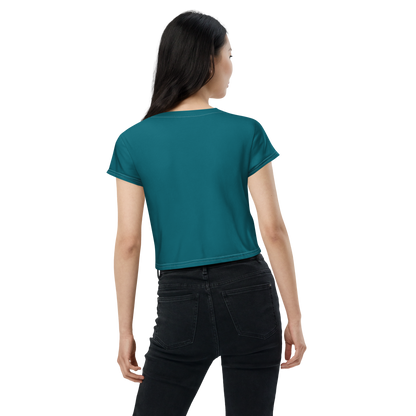 Michigan Upper Peninsula Crop Top (w/ UP Outline) | Sporty - Auburn Hills Teal