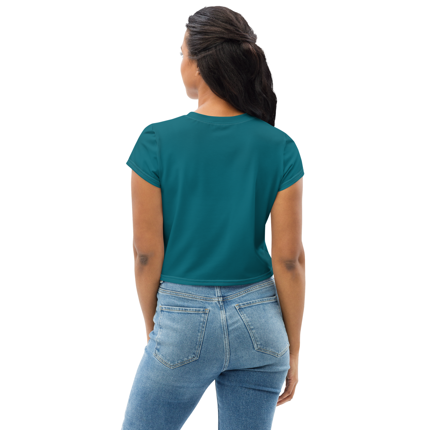 Michigan Upper Peninsula Crop Top (w/ UP Outline) | Sporty - Auburn Hills Teal