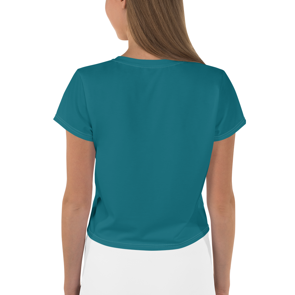 Michigan Upper Peninsula Crop Top (w/ UP Outline) | Sporty - Auburn Hills Teal