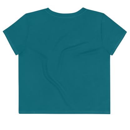 Michigan Upper Peninsula Crop Top (w/ UP Outline) | Sporty - Auburn Hills Teal