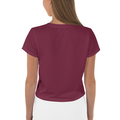 Michigan Upper Peninsula Crop Top (w/ UP Outline) | Sporty - Old Mission Burgundy