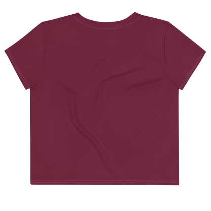 Michigan Upper Peninsula Crop Top (w/ UP Outline) | Sporty - Old Mission Burgundy