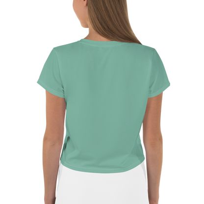 Michigan Upper Peninsula Crop Top (w/ UP Outline) | Sporty - Metallic Mint Green