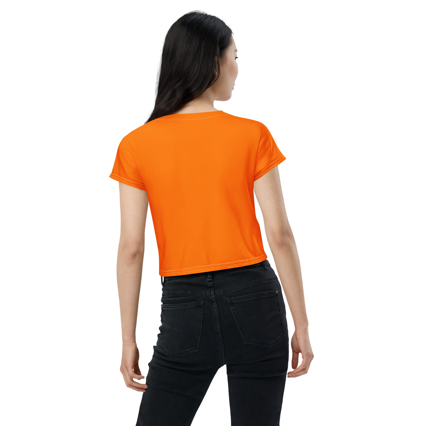 Michigan Upper Peninsula Crop Top (w/ UP Outline) | Sporty - Safety Orange