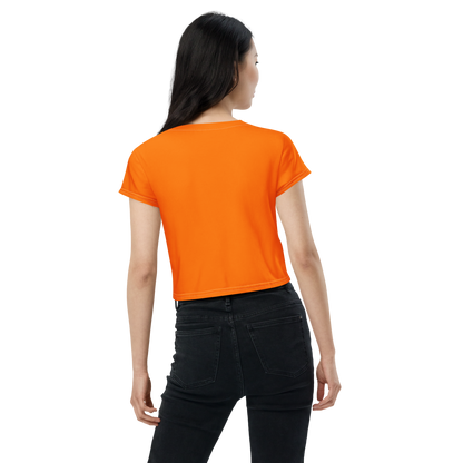 Michigan Upper Peninsula Crop Top (w/ UP Outline) | Sporty - Safety Orange