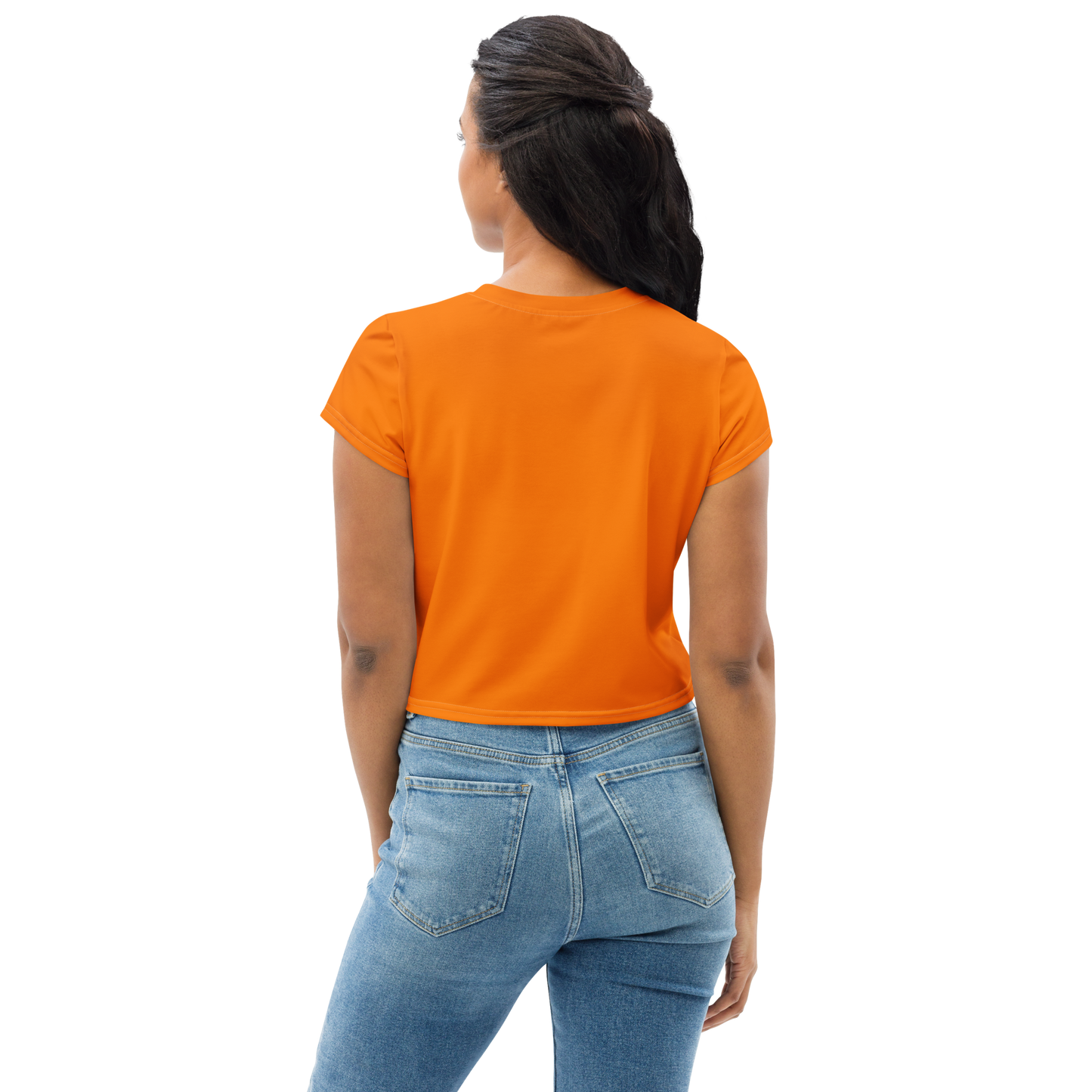 Michigan Upper Peninsula Crop Top (w/ UP Outline) | Sporty - Safety Orange