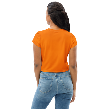 Michigan Upper Peninsula Crop Top (w/ UP Outline) | Sporty - Safety Orange