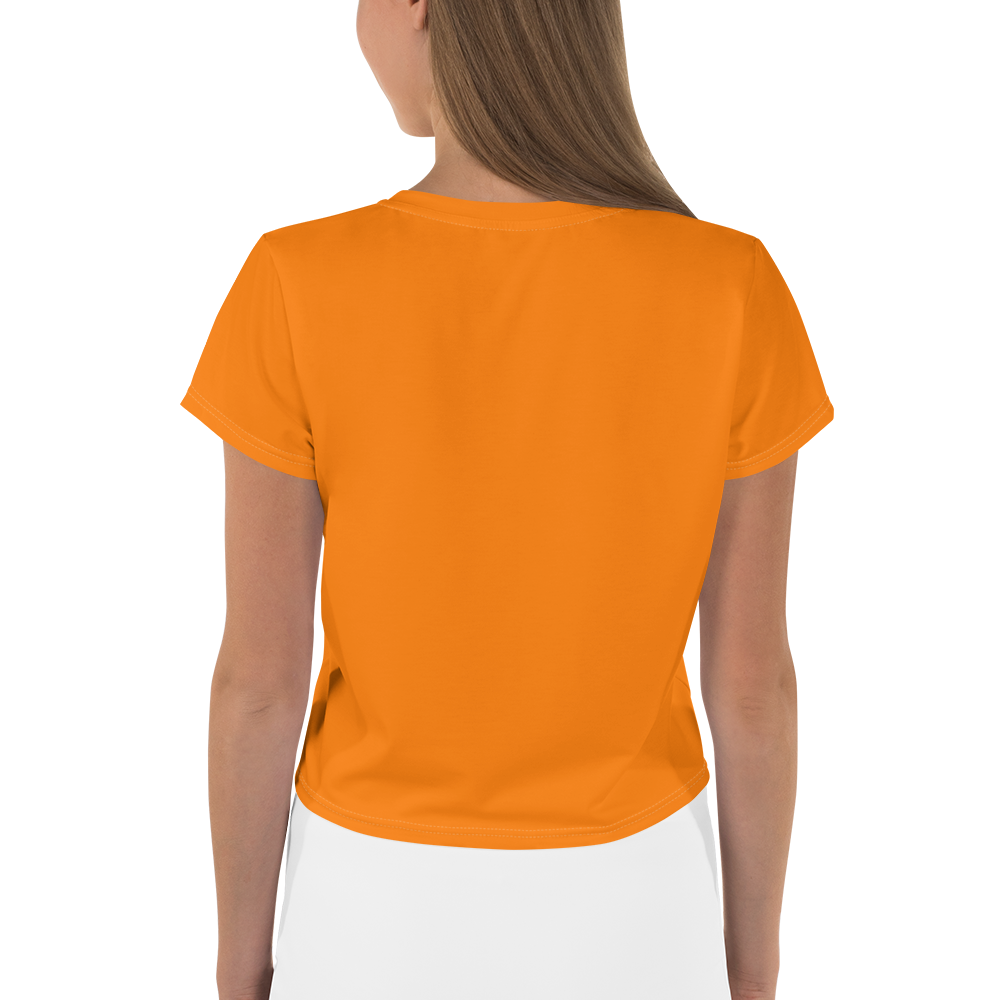 Michigan Upper Peninsula Crop Top (w/ UP Outline) | Sporty - Safety Orange