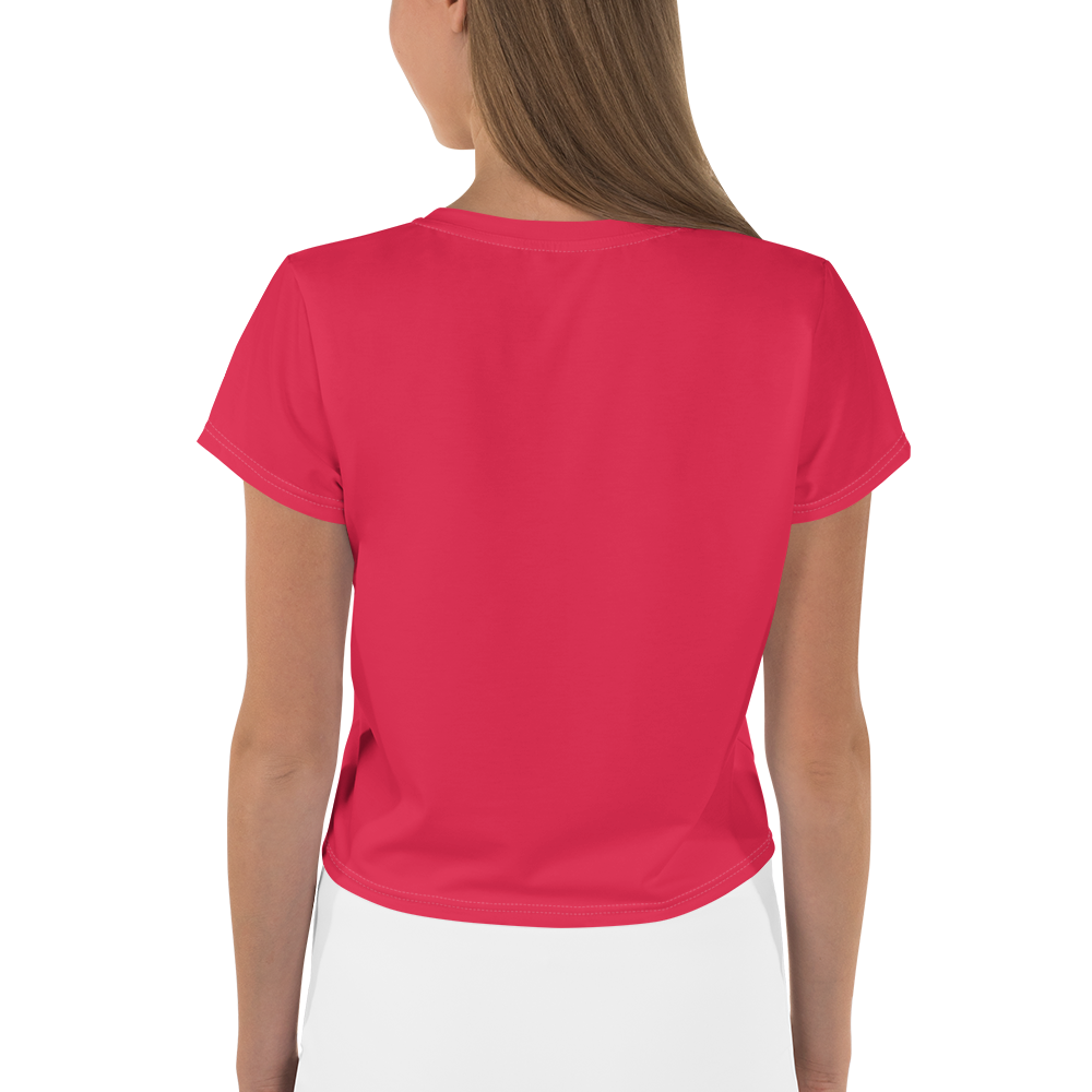 Michigan Upper Peninsula Crop Top (w/ UP Outline) | Sporty - Lighthouse Red