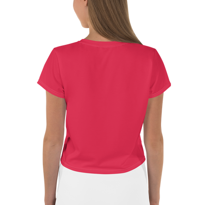 Michigan Upper Peninsula Crop Top (w/ UP Outline) | Sporty - Lighthouse Red