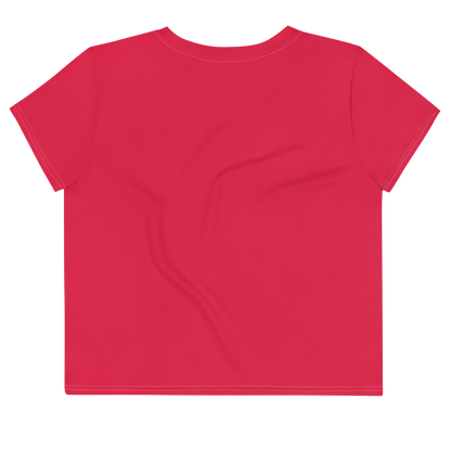 Michigan Upper Peninsula Crop Top (w/ UP Outline) | Sporty - Lighthouse Red