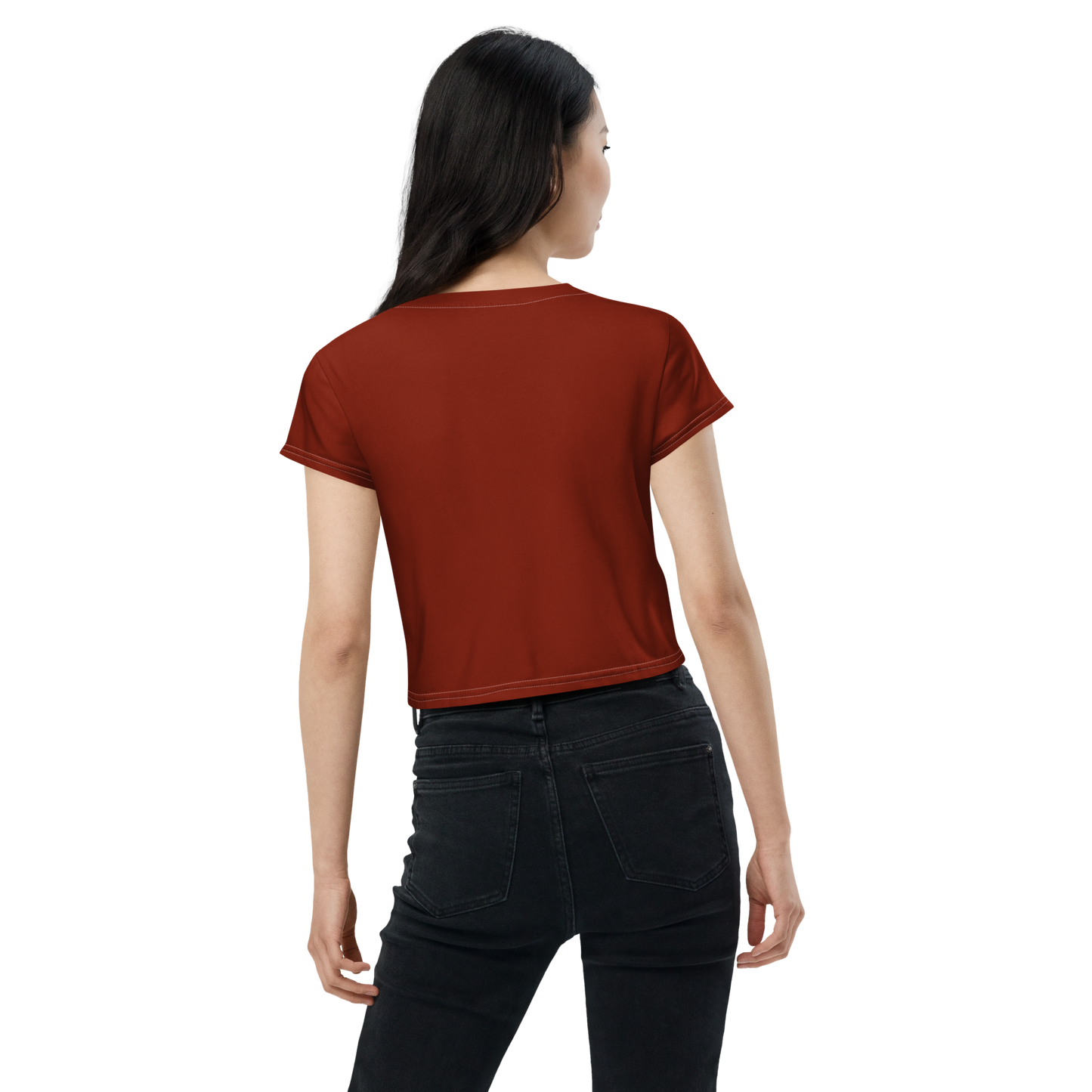 Michigan Upper Peninsula Crop Top (w/ UP Outline) | Sporty - Cherryland Red