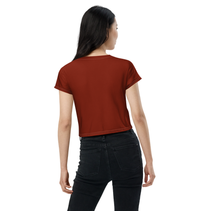 Michigan Upper Peninsula Crop Top (w/ UP Outline) | Sporty - Cherryland Red