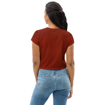 Michigan Upper Peninsula Crop Top (w/ UP Outline) | Sporty - Cherryland Red