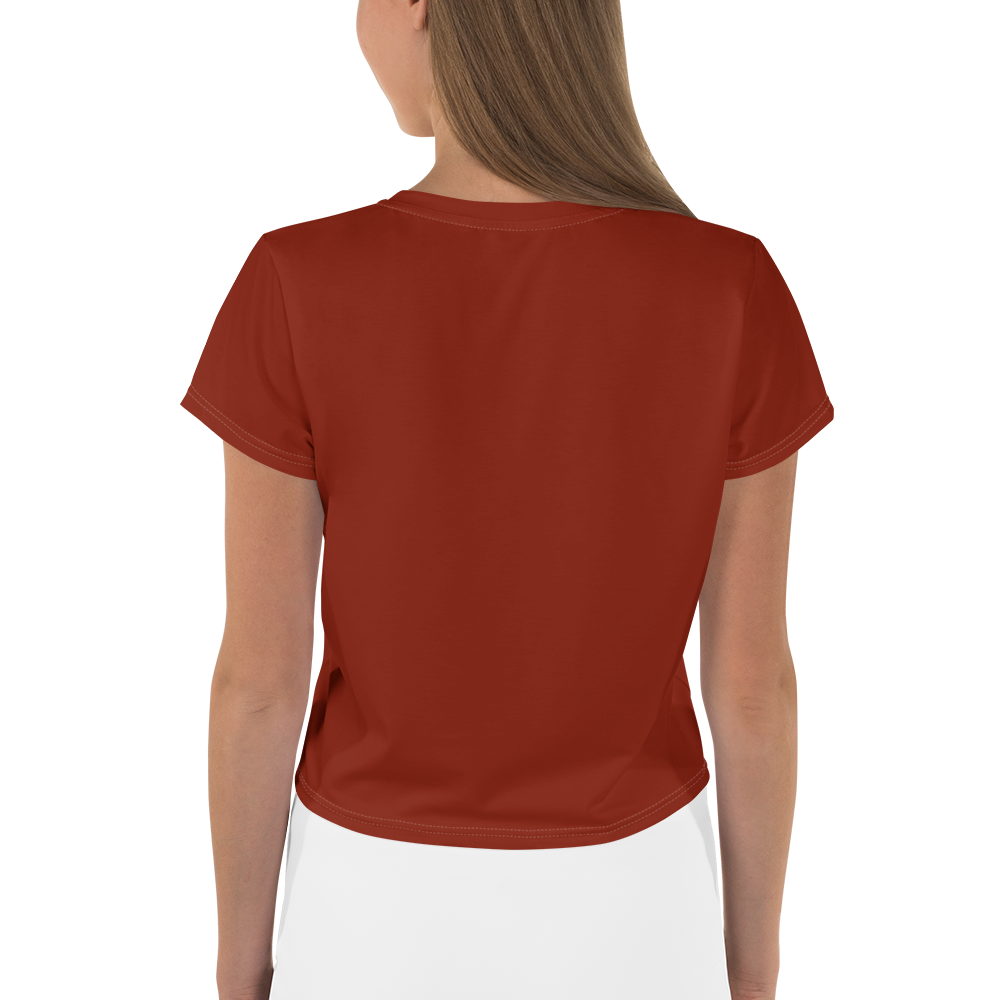 Michigan Upper Peninsula Crop Top (w/ UP Outline) | Sporty - Cherryland Red