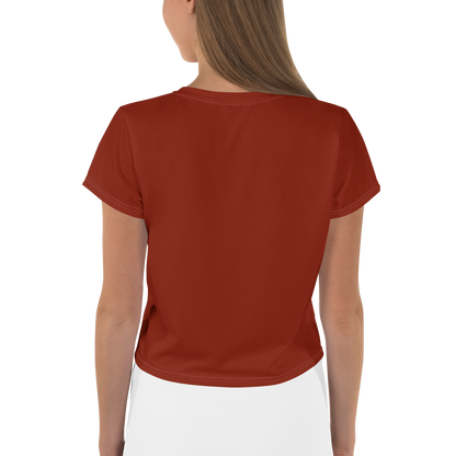 Michigan Upper Peninsula Crop Top (w/ UP Outline) | Sporty - Cherryland Red